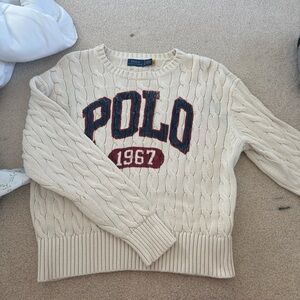 Polo by Ralph Lauren Cream Cable Knit Sweater